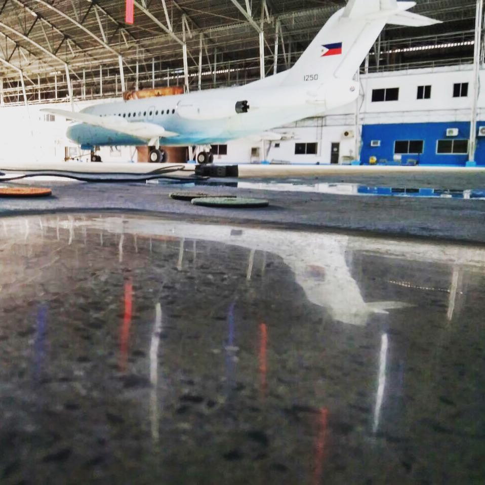 Airplane Hangars Epoxy Flooring