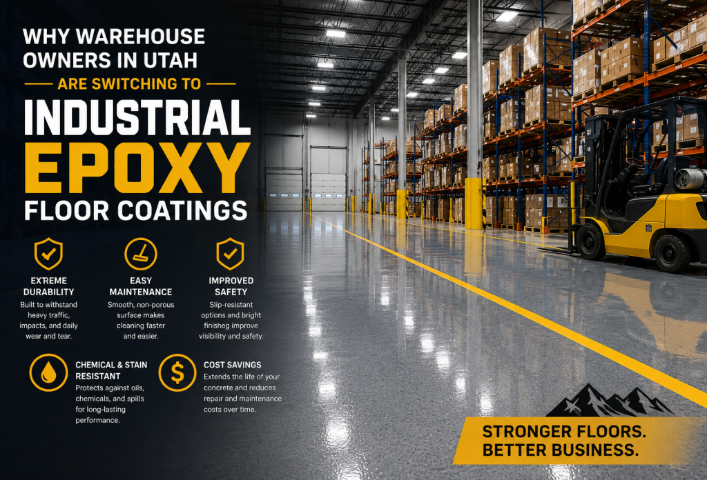 Durable warehouse epoxy floor coatings, Utah